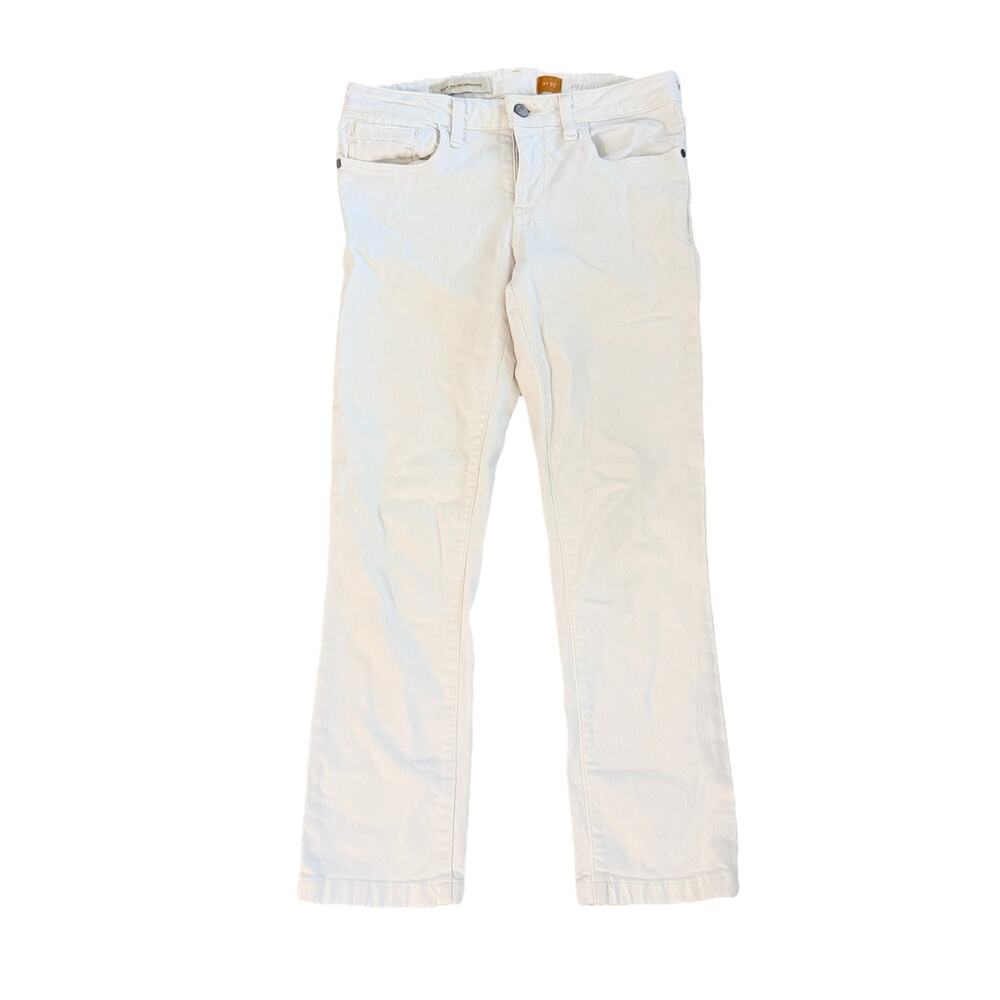 Pilcro and the Letterpress Anthropologie FV Stet White Denim Jeans 27